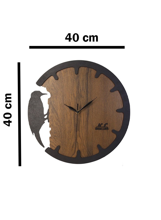 نيو لايف ساعة حائط خشب MDF بتصميم عصري مع شكل طائر – ديكور أنيق للمنزل - Image 5